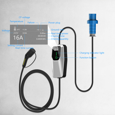 Type 1 3.5KW 7KW 11KW AC Level 1 2 Wall Box Ev Charger Op straat parkeren