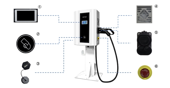 Residential Project Ev Dc Charger 4.3 inch Touch Screen Elektrisch voertuigstation CCS