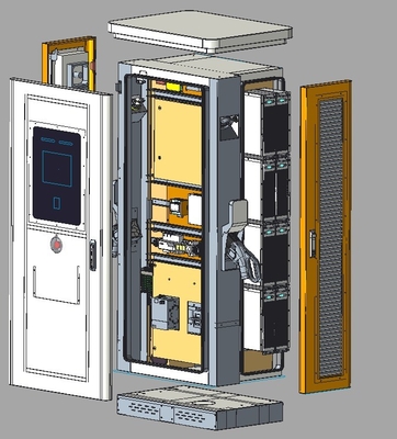 Op maat gemaakte malen IP54 Openbare commerciële DC snelle EV-laadstations 180KW 240KW