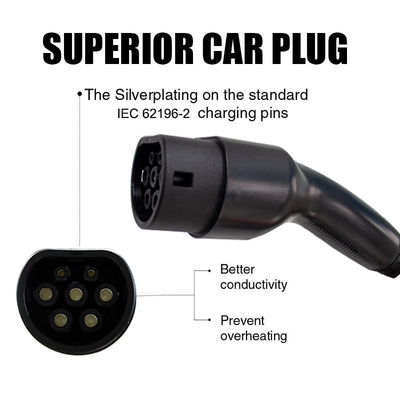 UL94-V0 Vlamklasse 16A-32A Type 1 tot Type 2 EV-oplaadkabel voor elektrische voertuigen
