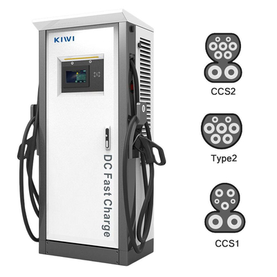 Uitgangsspanning DC 200V-1000V 60KW 120KW CCS2 Chademo Type2 EV DC-oplaadstapel voor EV's