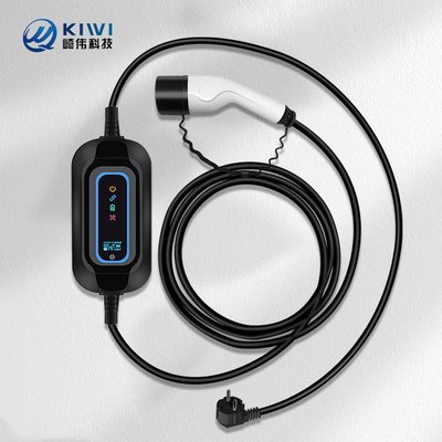 220V KIWI 3,5 kW draagbare EV-oplader type 2 16A J1772 voor laadstation voor elektrische wagens