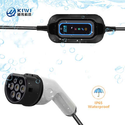 220V KIWI 3,5 kW draagbare EV-oplader type 2 16A J1772 voor laadstation voor elektrische wagens
