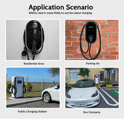 Type 2 22kW Driefasige wisselstroom-uitgangsstroom EV-oplader Wallbox met RFID-app OCPP-functies