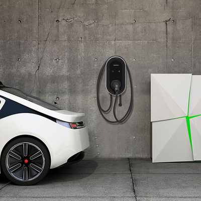 22 kW wisselstroom elektrisch voertuig muurbox J1772 Type 2 CE ROHS gecertificeerd voor supermarkt parkeerplaats