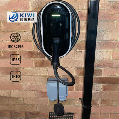 GBT Socket 1 Fase AC Level 2 EV-laadstation met 7KW-uitgang en spanningsbewaking