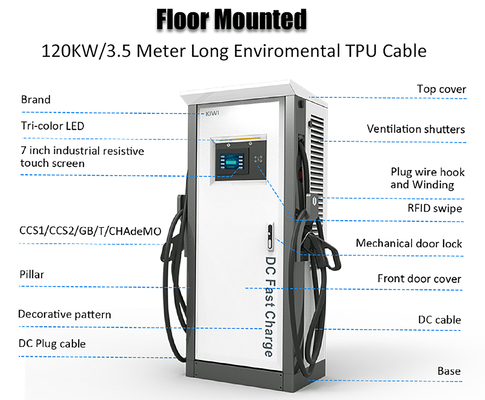 60 kW/120 kW CCS1 Chademo naar GBT-adapter voor het opladen van elektrische voertuigen met hoge spanning