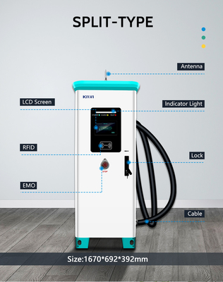 CCS1/CCS2 Interface Standard 320KW Commerciële EV-oplader voor snel opladen bij KIWI DC