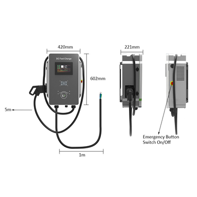 RS485 punt-tot-puntcommunicatie 30kW DC-sneloplader van niveau 3 voor Shenzhen-oplaadstapel