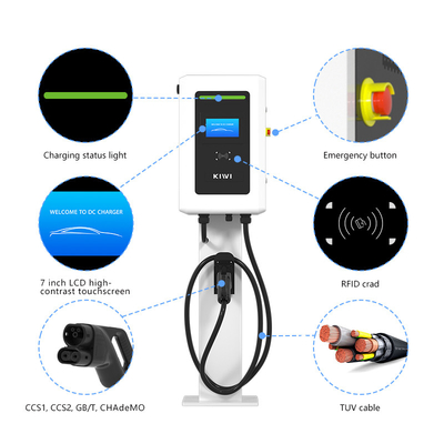 OEM elektrisch voertuig DC snelle auto openbare EV-oplader Wallbox 20kW 30kW 40kW Chademo CCS CCS2 2 Single Guns EV-oplaadstations