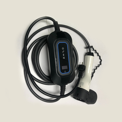 3.5KW Niveau 2 Draagbare EV-oplaadstation Type 2 IEC 62196 Verstelbare 8-32A Stroom wisselstroomlek Type B RCD 30mA 6mA voor thuis